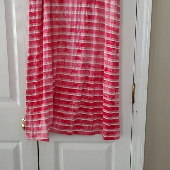 Live and Let Live tie dye pinkish colors Maxi skirt  Sz XL valentine date night - Picture 2 of 5